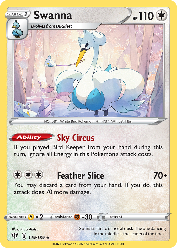 Swanna 149/189 Darkness Ablaze