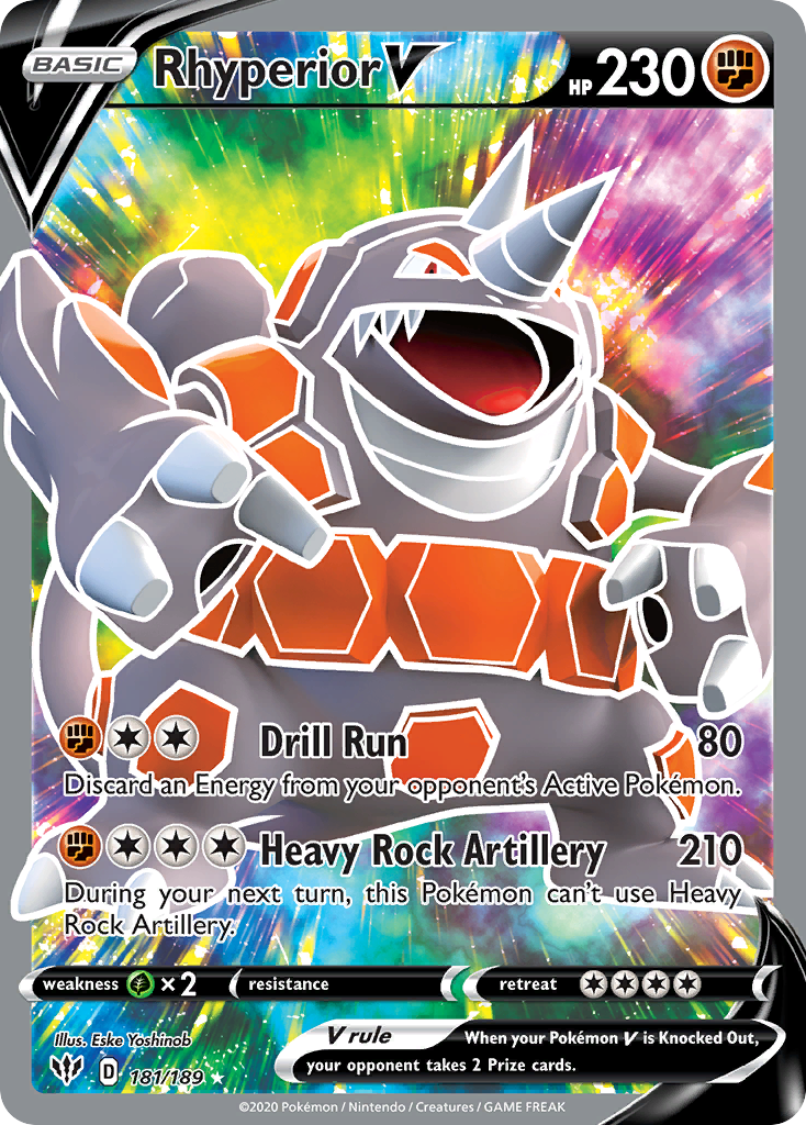 Rhyperior V 181/189 Darkness Ablaze