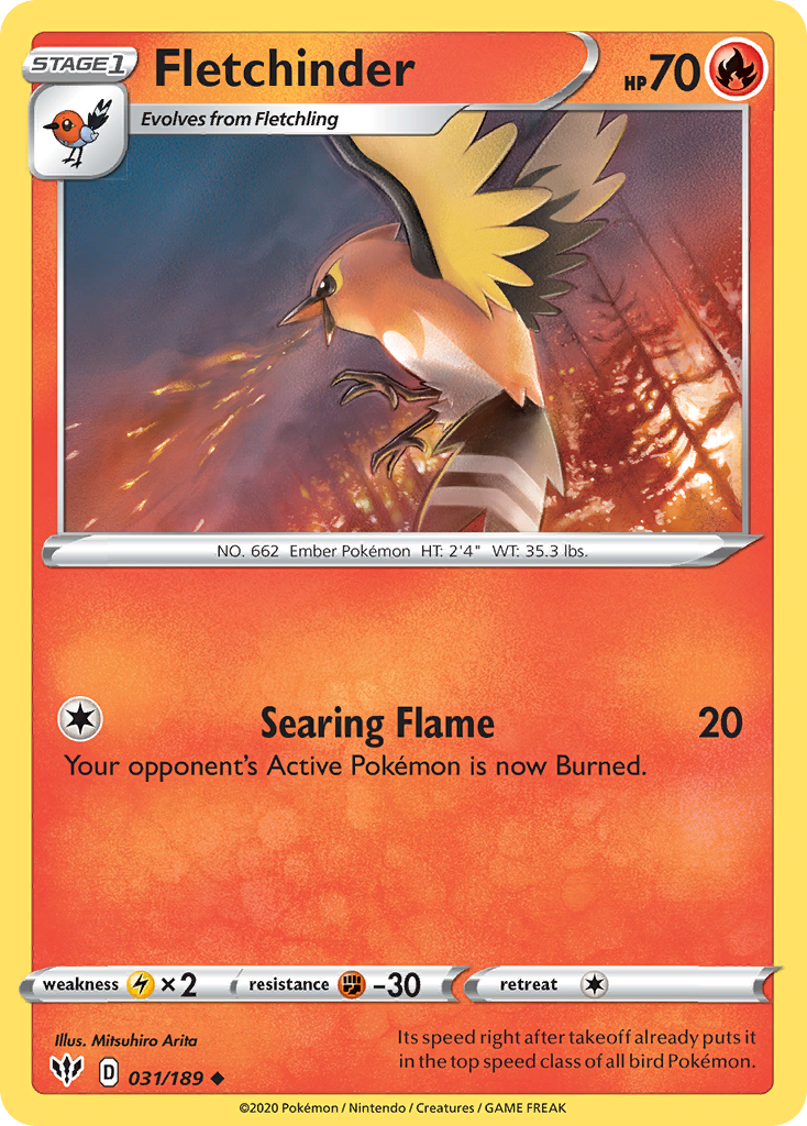Fletchinder 031/189 Darkness Ablaze