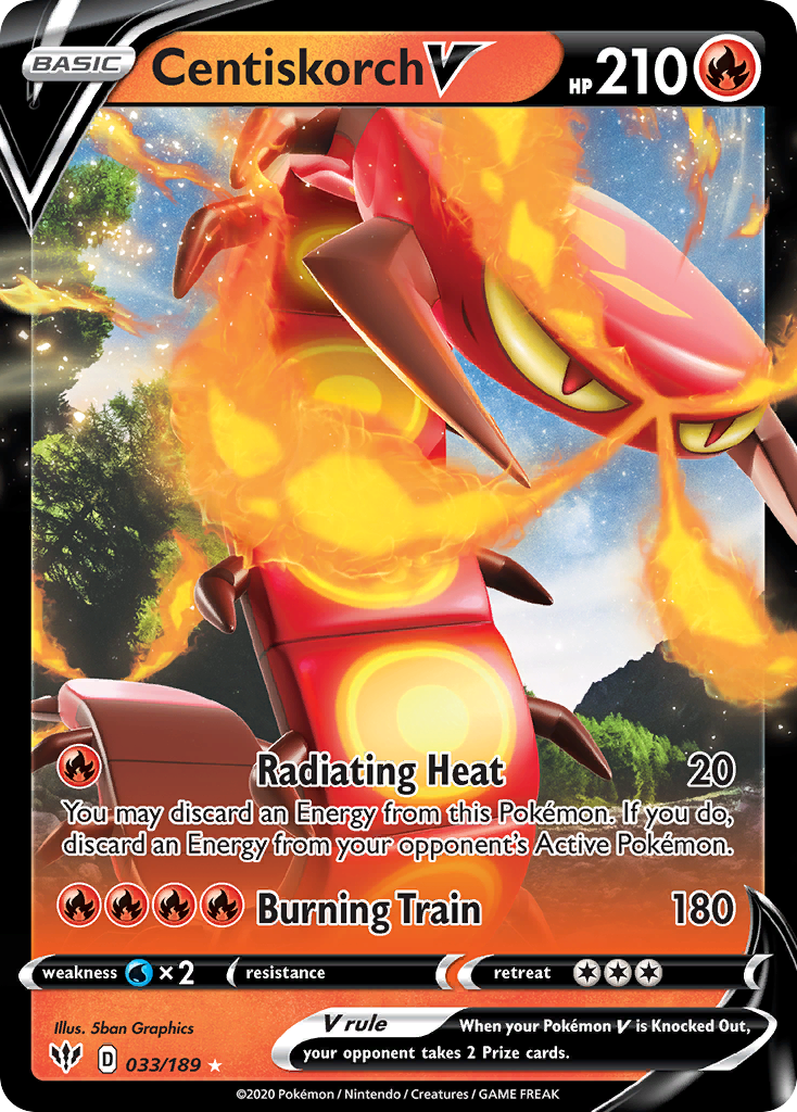 Centiskorch V 033/189 Darkness Ablaze