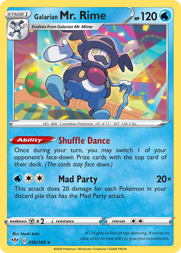 Galarian Mr. Rime 036/189 Darkness Ablaze