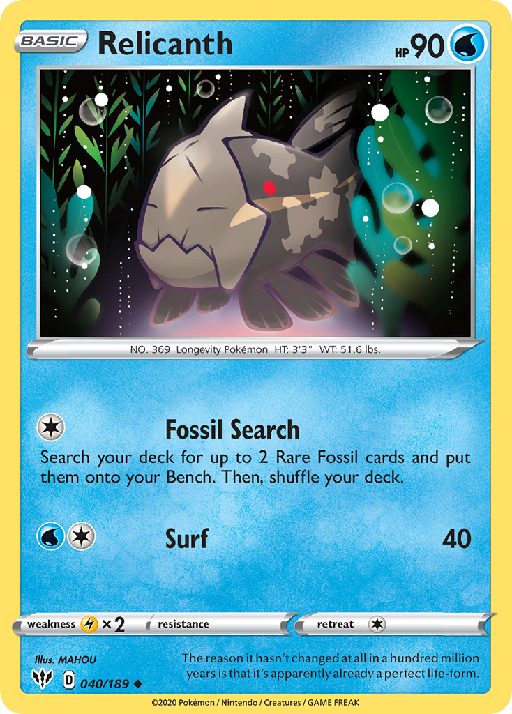 Relicanth 040/189 Darkness Ablaze