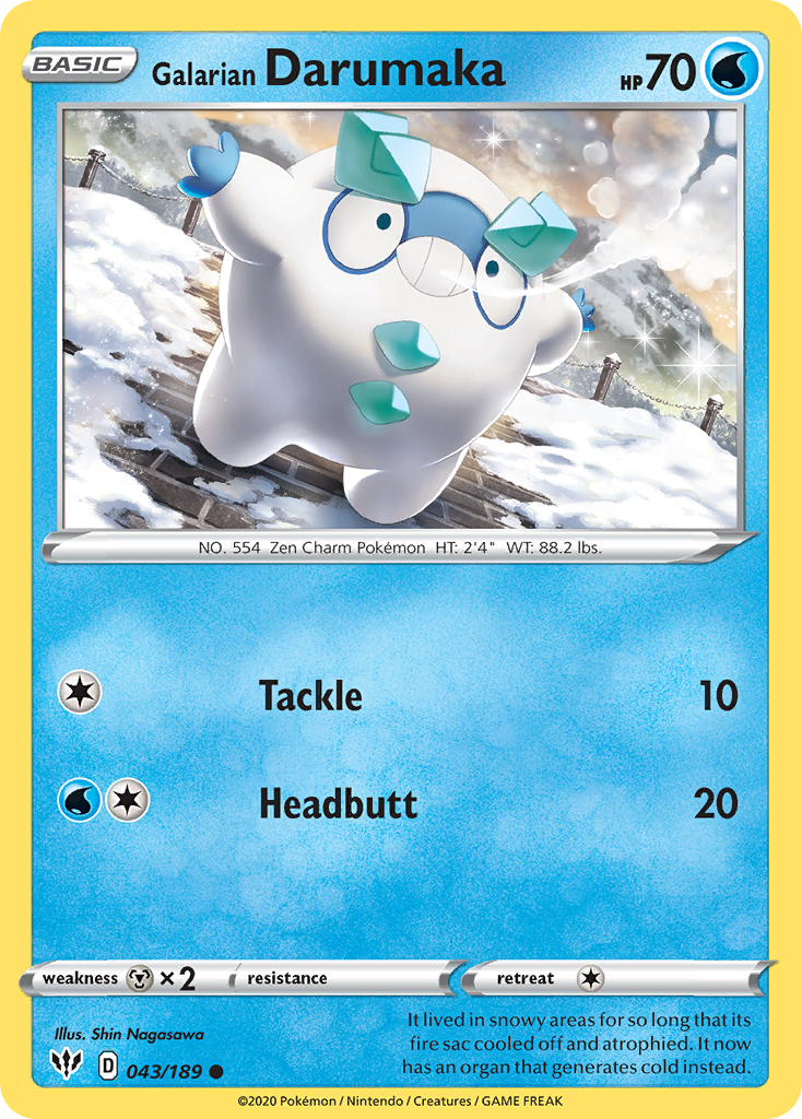 Galarian Darumaka 043/189 Darkness Ablaze