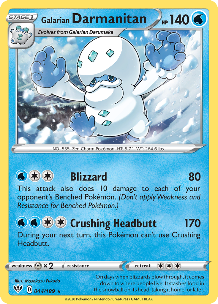 Galarian Darmanitan 044/189 Darkness Ablaze