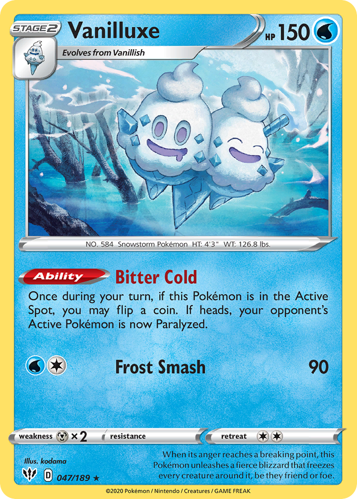 Vanilluxe 047/189 Darkness Ablaze