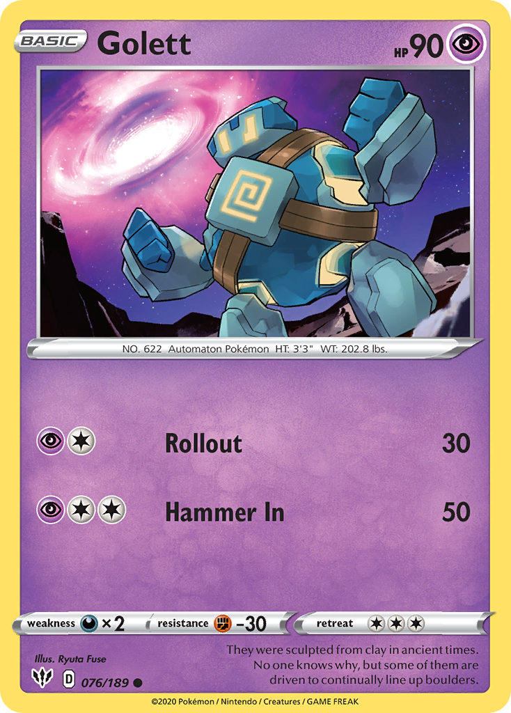 Golett 076/189 Darkness Ablaze