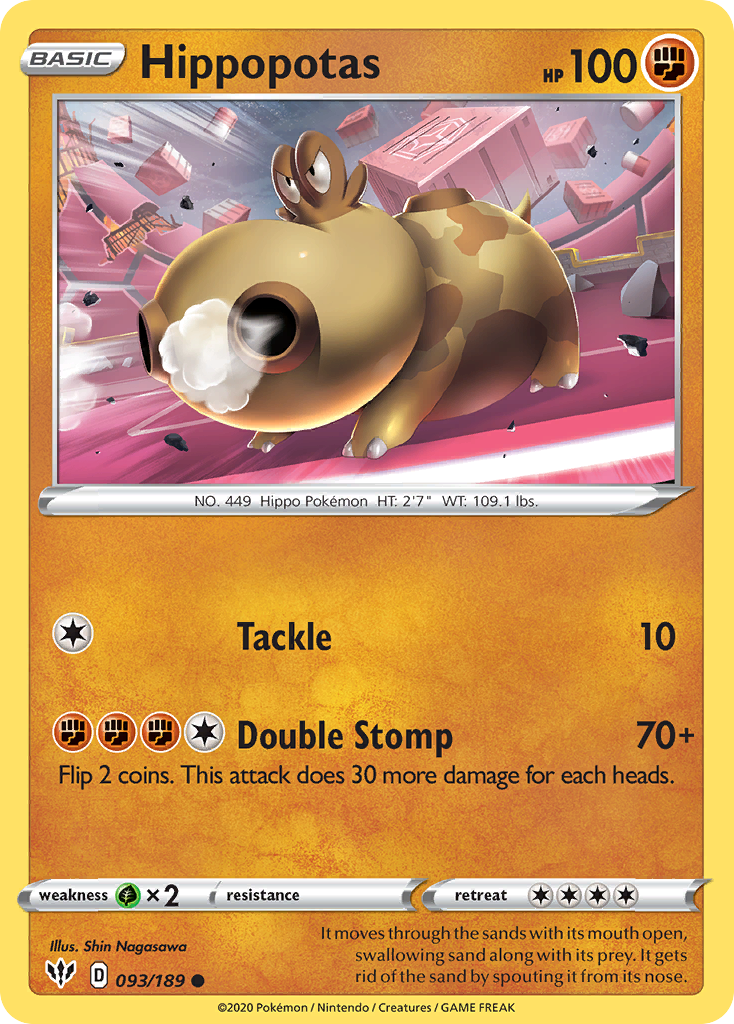 Hippopotas 093/189 Darkness Ablaze