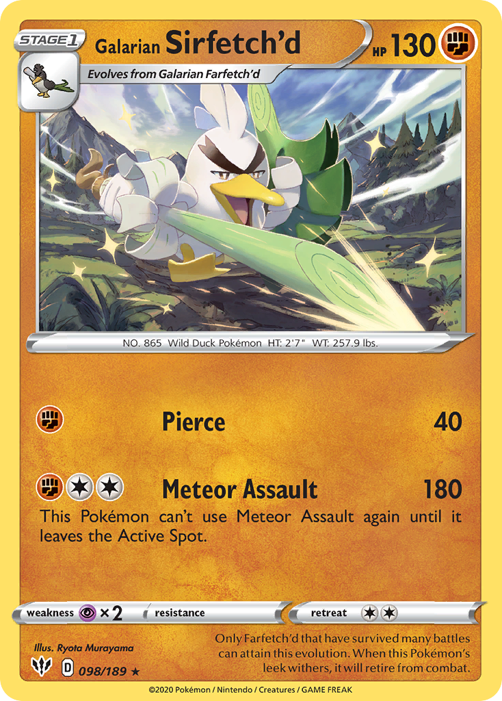 Galarian Sirfetch'd 098/189 Darkness Ablaze