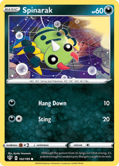 Spinarak 102/189 Darkness Ablaze