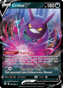 Crobat V 104/189 Darkness Ablaze