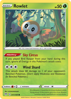 Rowlet 011/189 Darkness Ablaze