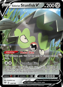Galarian Stunfisk V 128/189 Darkness Ablaze
