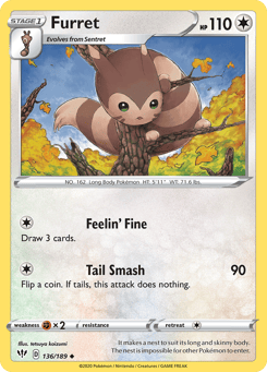 Furret 136/189 Darkness Ablaze