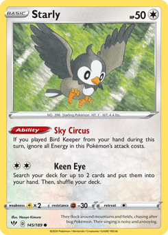 Starly 145/189 Darkness Ablaze