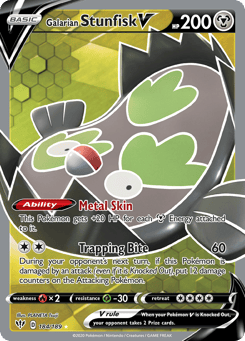 Galarian Stunfisk V 184/189 Darkness Ablaze