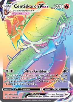 Centiskorch VMAX 191/189 Darkness Ablaze