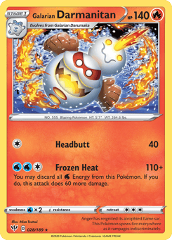 Galarian Darmanitan 028/189 Darkness Ablaze