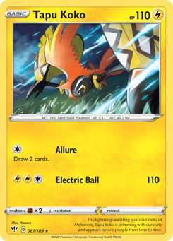 Tapu Koko 061/189 Darkness Ablaze