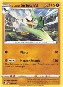 Galarian Sirfetch'd 098/189 Darkness Ablaze