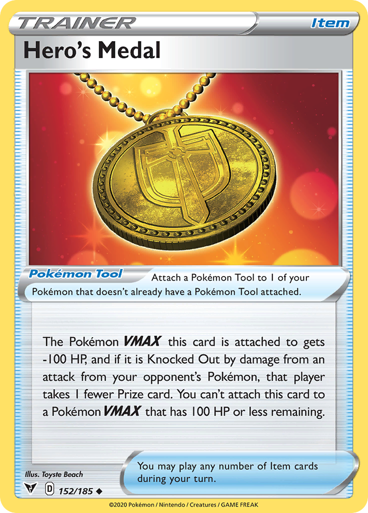 Hero's Medal 152/185 Vivid Voltage