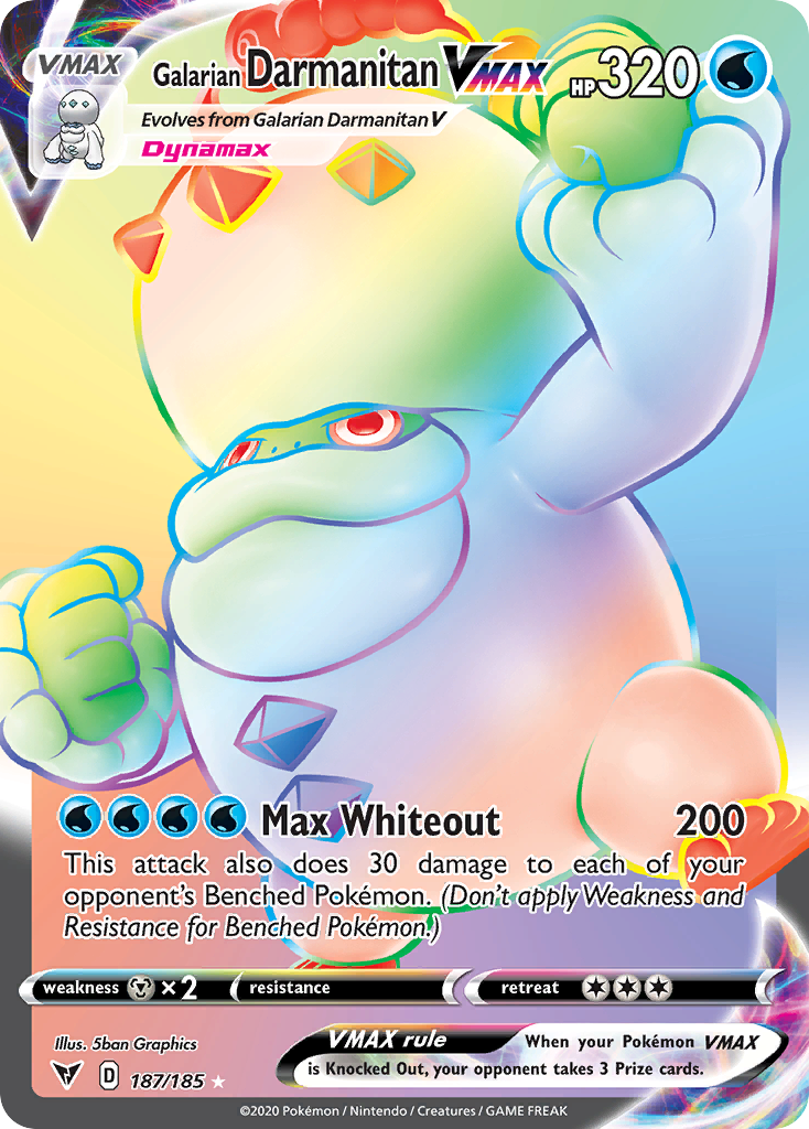 Galarian Darmanitan VMAX 187/185 Vivid Voltage