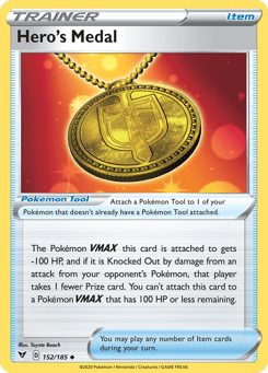 Hero's Medal 152/185 Vivid Voltage