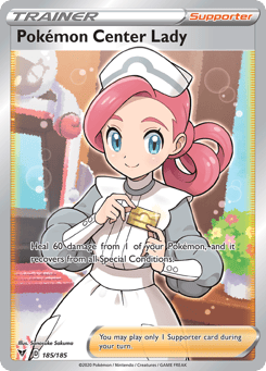Pokémon Center Lady 185/185 Vivid Voltage