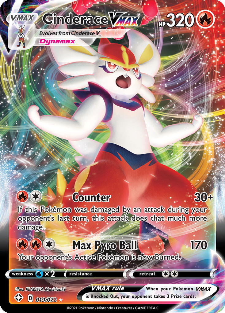 Cinderace VMAX 019/072 Shining Fates