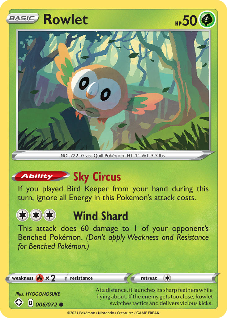 Rowlet 006/072 Shining Fates