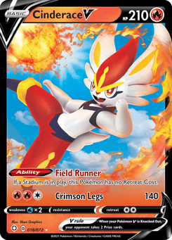 Cinderace V 018/072 Shining Fates