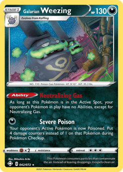 Galarian Weezing 042/072 Shining Fates