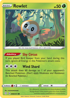 Rowlet 006/072 Shining Fates