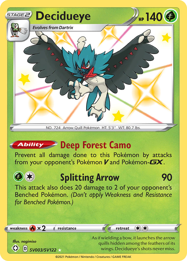 Decidueye SV003/SV122 Shining Fates Shiny Vault