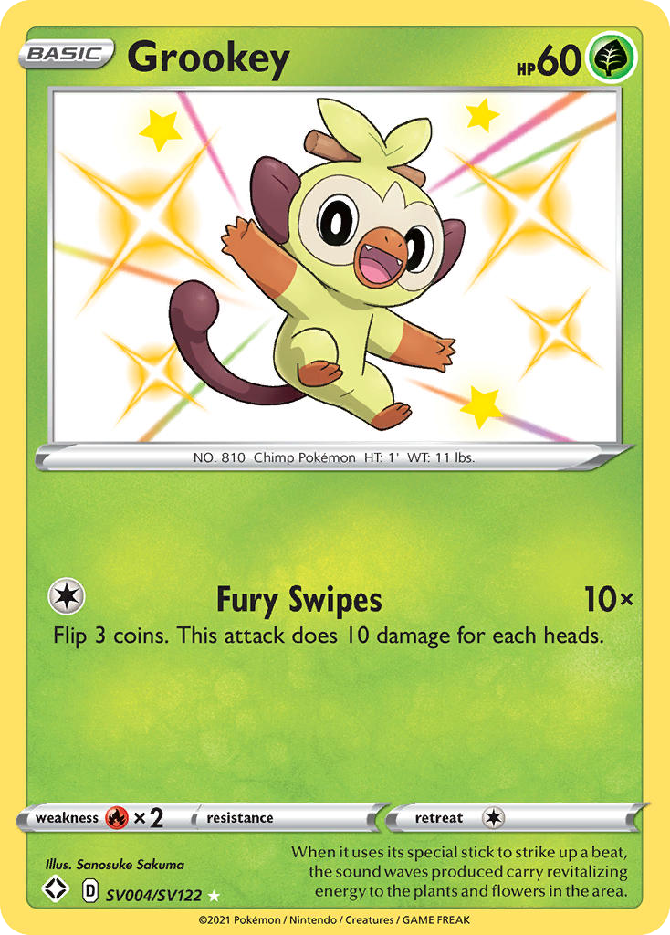 Grookey SV004/SV122 Shining Fates Shiny Vault