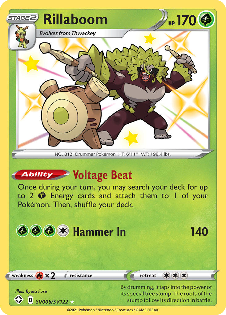 Rillaboom SV006/SV122 Shining Fates Shiny Vault