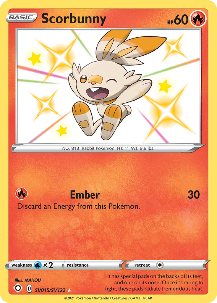 Scorbunny SV015/SV122 Shining Fates Shiny Vault