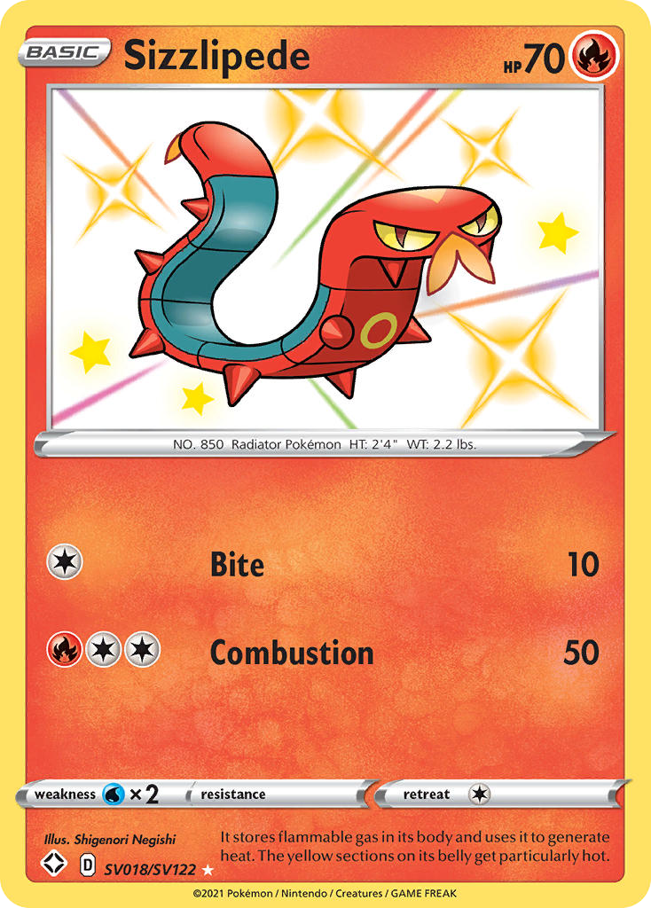 Sizzlipede SV018/SV122 Shining Fates Shiny Vault