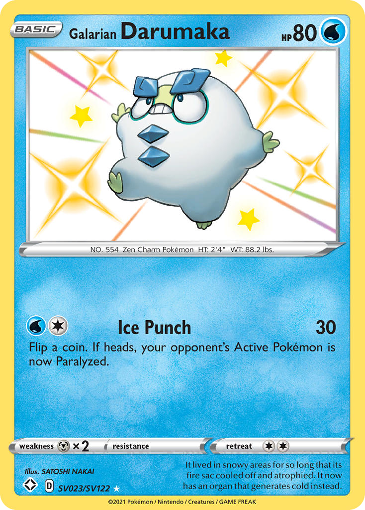 Galarian Darumaka SV023/SV122 Shining Fates Shiny Vault