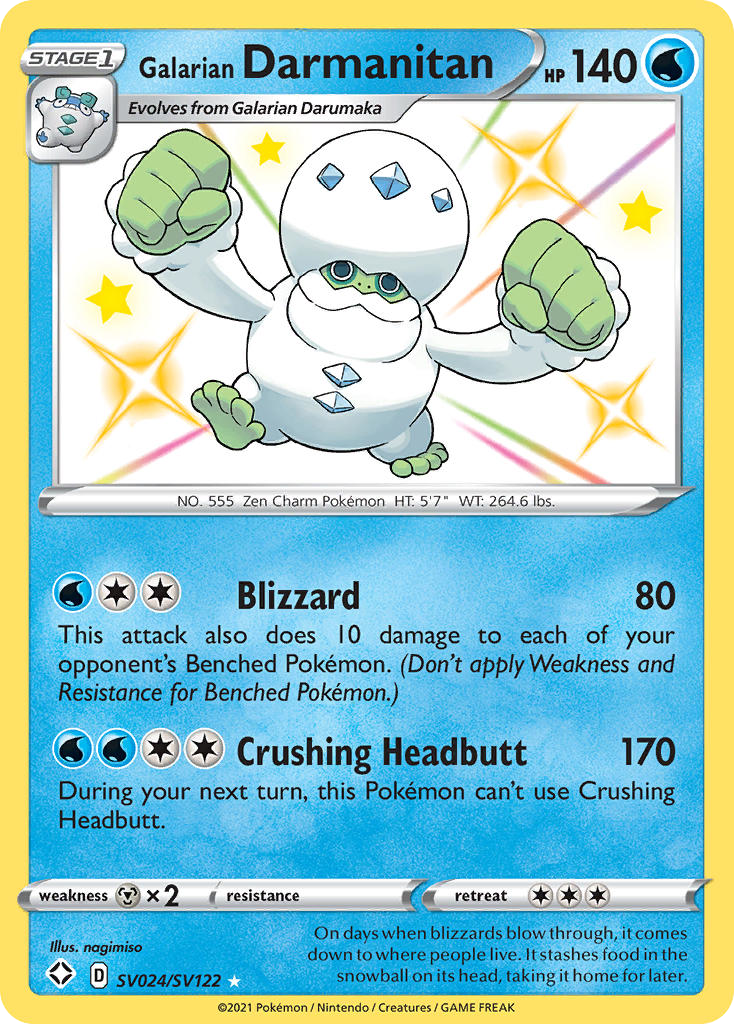Galarian Darmanitan SV024/SV122 Shining Fates Shiny Vault