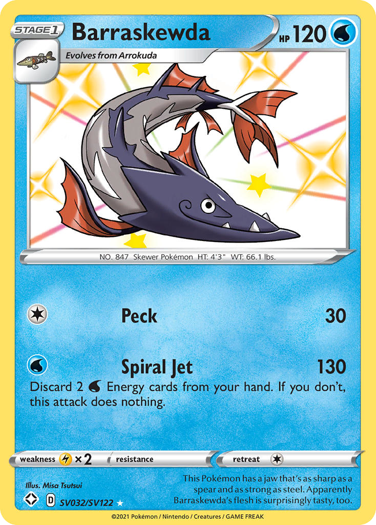 Barraskewda SV032/SV122 Shining Fates Shiny Vault