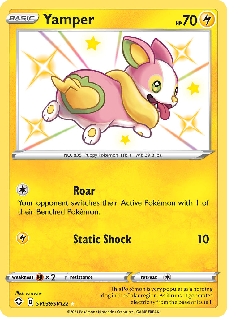 Yamper SV039/SV122 Shining Fates Shiny Vault
