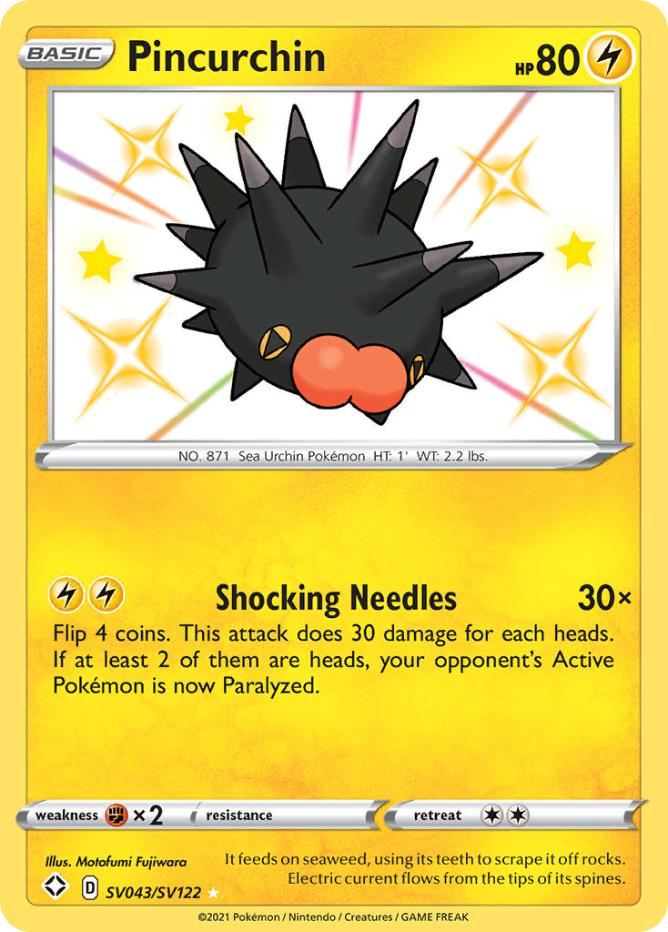 Pincurchin SV043/SV122 Shining Fates Shiny Vault