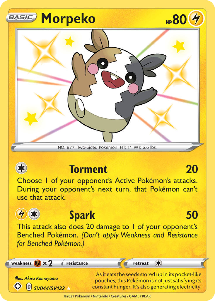 Morpeko SV044/SV122 Shining Fates Shiny Vault
