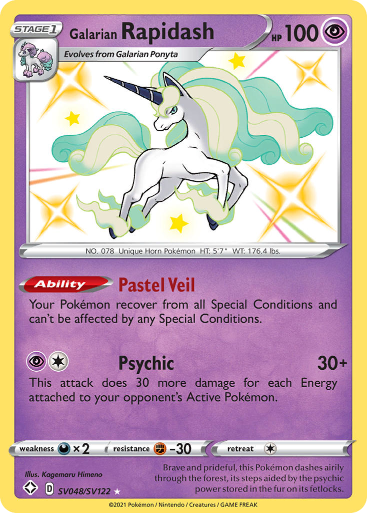 Galarian Rapidash SV048/SV122 Shining Fates Shiny Vault