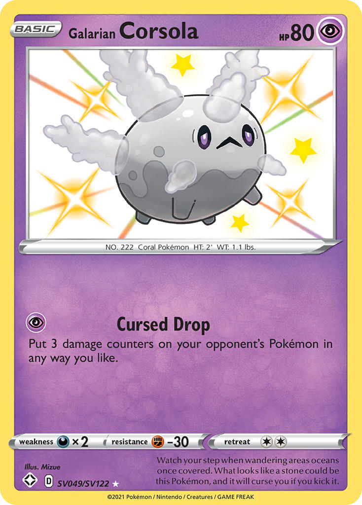 Galarian Corsola SV049/SV122 Shining Fates Shiny Vault