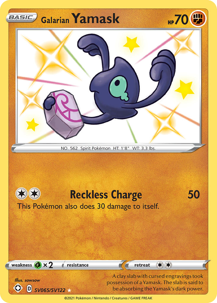 Galarian Yamask SV065/SV122 Shining Fates Shiny Vault