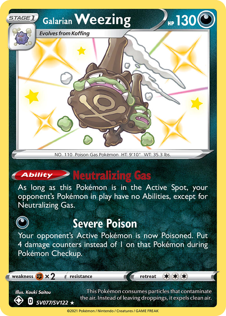 Galarian Weezing SV077/SV122 Shining Fates Shiny Vault