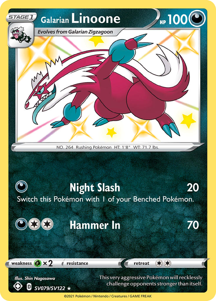 Galarian Linoone SV079/SV122 Shining Fates Shiny Vault