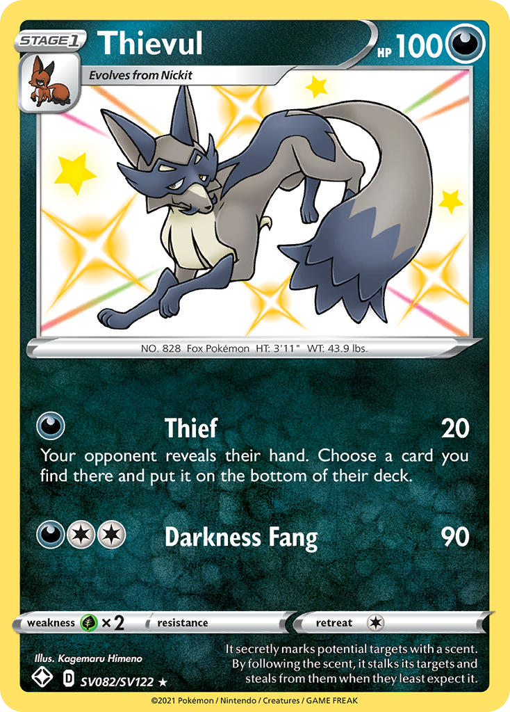 Thievul SV082/SV122 Shining Fates Shiny Vault