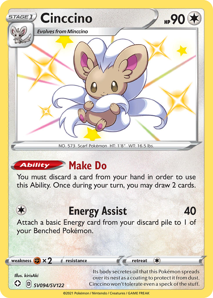 Cinccino SV094/SV122 Shining Fates Shiny Vault